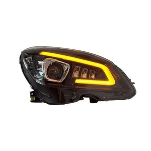 Faros Delanteros <span class=keywords><strong>Mercedes</strong></span>-Benz W204 Grado <span class=keywords><strong>C</strong></span> para C180/C200/C260, 12V 6000K LED, Luces Intermitentes y de Posición Fluidas, Nuevos - Product Image 3