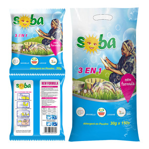 Lessive <span class=keywords><strong>en</strong></span> poudre OEM 30g à <span class=keywords><strong>prix</strong></span> d'usine, haute mousse, 30g*150pcs/paquet, poudre détergente de Chine - Product Image 1