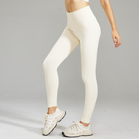 Leggings de yoga taille haute en nylon et élasthanne, côtelés, respirants, légers, longueur cheville, pour usage quotidien et décontracté, vente en gros