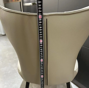 Chaises de salle à manger en similicuir Chaises de salle à manger rembourrées avec dos et pieds en métal massif <span class=keywords><strong>Chaise</strong></span> de salle à manger moderne pour la cuisine - Product Image 6