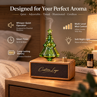 Diffuseur d'arômes ultrasonique à huile essentielle Pure Spa, USB portable, en bois et verre, sans eau, pour usage domestique et commercial