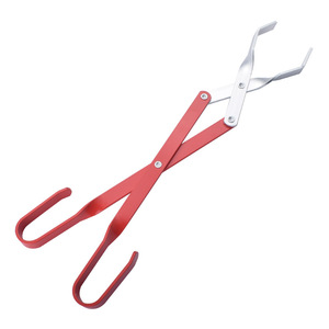 Red Aluminum Charcoal Tongs 3 Piece Set Heat Resistant For Grilling BBQ Tools - Product Image 5