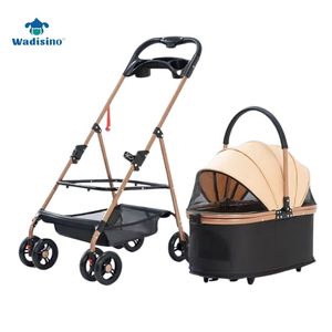 3 trong 1 đa chức năng có thể tháo rời vật nuôi xe đẩy với 4 bánh xe một cú nhấp chuột gấp vật nuôi du lịch vận chuyển lưu trữ Giỏ xe chỗ ngồi - Product Image 2