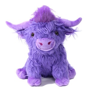 Blue Simulated Scottish <b>Cow</b> Plush Toy Cute Fairy Calf Made Cotton Custom Sizes for Baby Child's Birthday Christmas Gift - Product Image 6