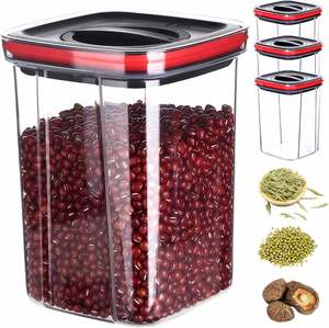 Organizador de Cereales Hermético de Gran Capacidad para Cocina, Contenedor de Almacenamiento de Alimentos Secos de Plástico PET con Tapa, Moldeado por Inyección - Product Image 1