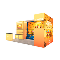 Stand d'exposition en aluminium sur mesure 10x20 pieds avec cadre SEG, affichage portable et rangement verrouillable pour salon professionnel