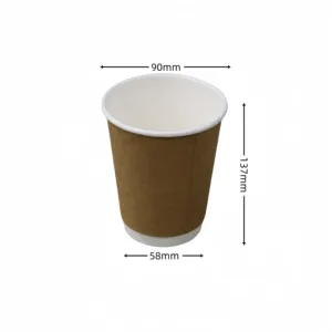 wholesale 16oz biodegradable disposable custom printer logo coffee double wall paper cups