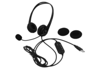 Headset Usb Rj9 Rj11 kustom, Headset pusat panggilan peredam kebisingan Headset telepon untuk konferensi, pekerjaan di rumah
