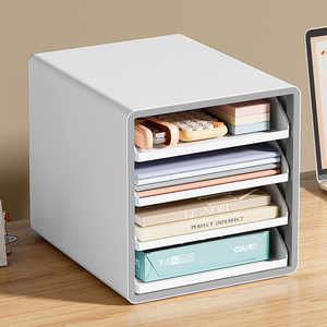Moderne eingebaute <span class=keywords><strong>4</strong></span> Ebenen Schiebe schublade Büro Dokumente Organizer Aufbewahrung sbox offenen Akten schrank - Product Image 1