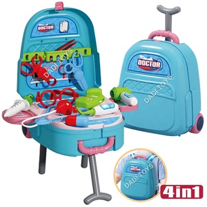 Valise à roulettes 4 en 1 Sac à dos Ensemble médical de docteur Jouets de docteur Jouets éducatifs de jeu de rôle de docteur pour enfants - Product Image 2