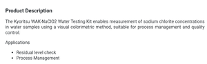 Bandelettes d'analyse d'eau KYORITSU WAK-NaClO2, fournitures de surveillance des eaux usées au chlorite de sodium, 40 tests - Product Image 3