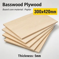 Contrachapado de tilo de 5 mm sin huecos, tamaño A3 (300x420 mm), madera láser de baja combustión para Creality Falcon A1, XTool F2 Ultra