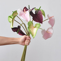 Kunstmatige EVA Anthurium Foam Bloemen Woonkamer Decoratie Kunstmatige Palm Bloem Bruiloft Decoratie Bloemstuk Accessoires