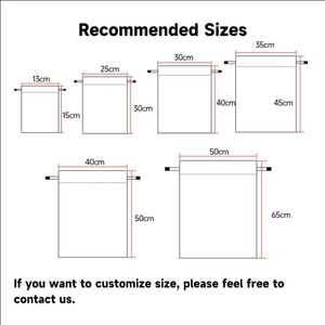 Hữu Cơ Tái Chế Bông Vải Vải Túi Nhỏ Dây Kéo Túi Chống Bụi Storagecofriendly Bao Bì Vải Vải Dây Kéo Túi - Product Image 5