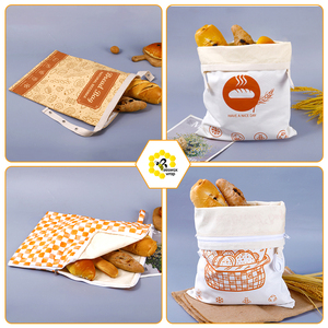 Sacs à pain en coton personnalisés en gros, réutilisables pour le stockage alimentaire, le rangement au réfrigérateur et les courses - Product Image 3