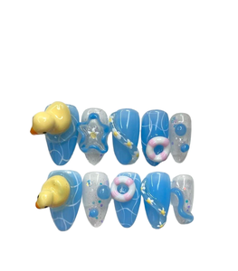 2025 nuevas <span class=keywords><strong>uñas</strong></span> de prensa francesas hechas a mano personalizadas 3D diseñador flor fresa almendra moda mujer manicura Decoración - Product Image 5