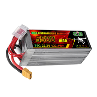Batterie rechargeable de remplacement 14,8 V 5500 mAh 5000 mAh 6000 mAh, pack de batteries Li-polymère 60C avec connecteur XT60 pour avion RC et drone FPV