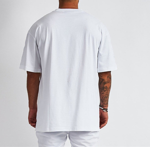Camiseta de Algodón de Alta Calidad, Estilo Urbano, Oversize, Cuello Redondo, Manga Corta, Personalizable con Logotipo, para Hombre - Product Image 3