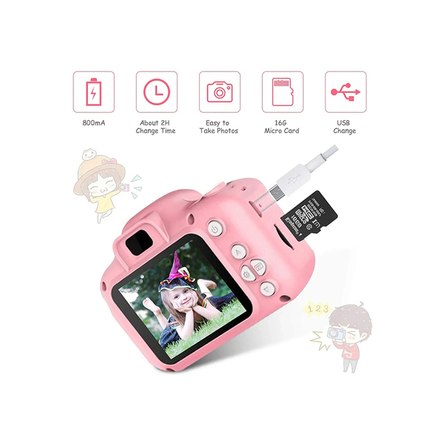 Mini Portable Video Recorder & Camera Kids Digital Toy Camcorder With TF Micro Card for Selfie Photos Birthday Gifts Girls Boys