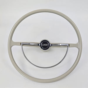 พวงมาลัยสีเทาแบบเรโทรสำหรับรถโฟล์คสวาเกน บีทเทิล คลาสสิก ปี 1962-1971 รุ่น 62-71 วีดับบลิว บัก คาร์มันน์ ไจอา ไทป์ 3 - Product Image 1