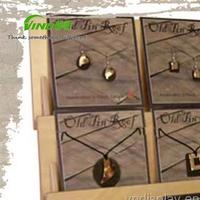 Présentoir à bijoux en bois rustique à plusieurs niveaux, présentoir à bijoux en bois pour magasin de détail commercial