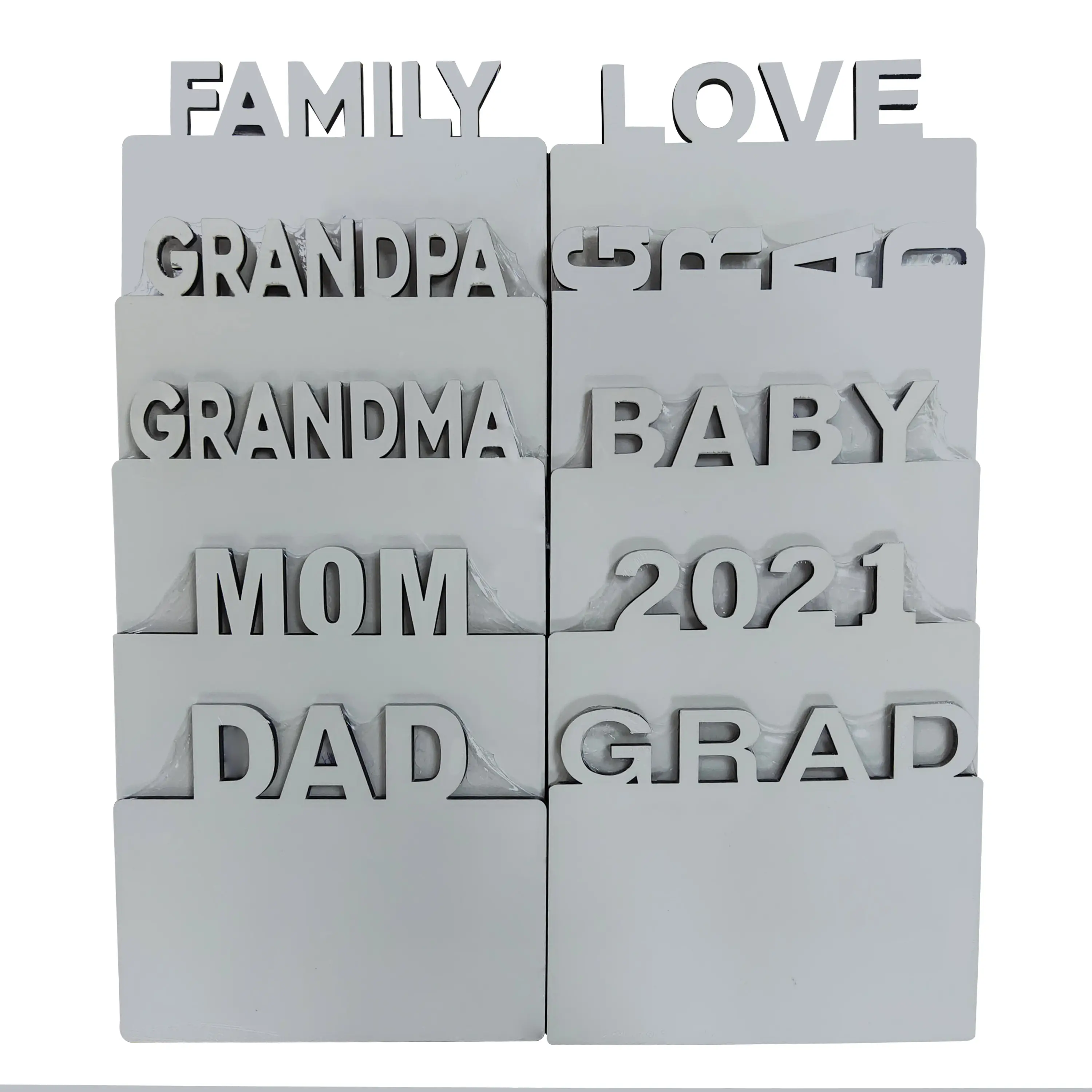 MDF LOVE DAD MOM 2021 GRAD cadre photo en bois sublimation cadre photo blanc papa sublimation cadre
