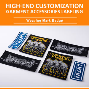 <strong>Custom</strong> Embroidered <strong>Patches</strong> Square Woven Labels for Clothing Washable Roll Feature - Product Image 6