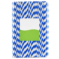 Pailles en papier biodégradables de la série Stripe, les plus vendues en 2026, écologiques, vente directe d'usine