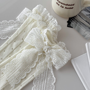 Calcetines <span class=keywords><strong>de</strong></span> Algodón al por Mayor para Niñas, Estilo Lolita Japonés, con Lazo <span class=keywords><strong>de</strong></span> Encaje y Adorno en el Tobillo - Product Image 6
