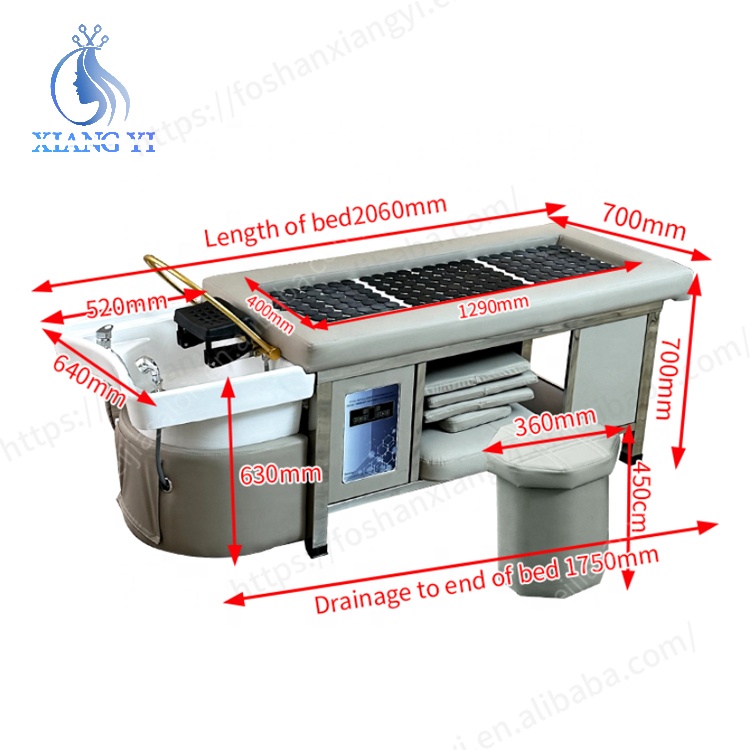 head spa bed ceramic basin plumbed 110v etl