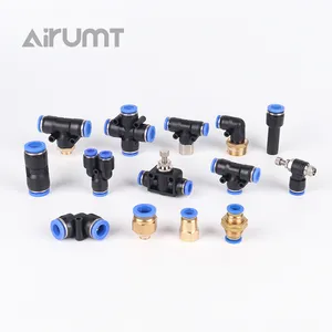 Wholesale Plastic Pneumatic Air Tube Fittings Thread Straight Air 1 Touch Fitting Pneumatic