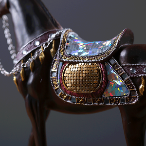 Bán Buôn Hot Bán Động Vật Trang Trí Nội Thất Phụ Kiện Polyresin Phi Nước Đại Ngựa Trang Trí - Product Image 3