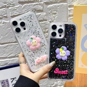 Custodia per Cellulare in Resina con Glitter Stile Fresco per Signore, per <span class=keywords><strong>iPhone</strong></span> <span class=keywords><strong>8</strong></span>, Motivo Girasole con Paillettes, <span class=keywords><strong>Cover</strong></span> <span class=keywords><strong>Protettiva</strong></span> Dolce - Product Image 3