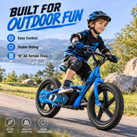 Vélo d'équilibre électrique pour enfants en acier au carbone, moteur 250W, batterie lithium 24V 5.2 Ah, vélo à pousser robuste, vélo d'entraînement pour enfants