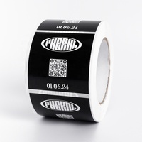 Etiqueta Adhesiva de Vinilo Impresa Personalizada, Etiqueta de Código QR y Código de Barras Impermeable con Forma Personalizada para Manualidades y Velas