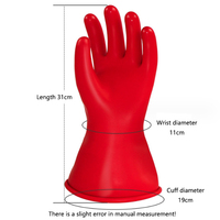 Gants de protection isolés électriques 1000V pour le travail en direct de classe 0