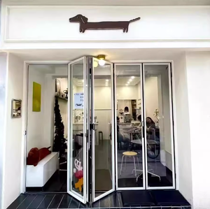 Khung nhôm đôi kính có thể gập lại cửa tường trong thiết kế hiện đại FD41 cho hệ thống gấp Hợp kim nhôm jbd bán buôn - Product Image 2