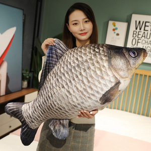 Simulation Creative Fish Cute Plush Toys Kitchen Toys Tilapia Crucian Carp Herring Carp Mandarin Fish Pillow Plush Animal Toys - Product Image 4