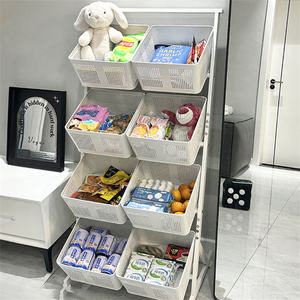 Étagère de rangement de cuisine rotative multicouche personnalisable Support de panier de <span class=keywords><strong>fruits</strong></span> et légumes à 360 degrés Chariot à roulettes pour supermarché - Product Image 1