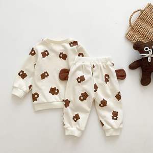 Pakaian Bayi Musim Gugur 2025 Set Romper Bayi Motif Beruang Kartun Jumpsuit - Product Image 6