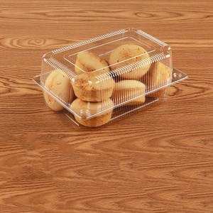Einweg-Quadratbehälter Klare Klappbare Kunststoff-Verpackungsbox für Obst Kuchen Kunststoff-Lebensmittelboxen - Product Image 4