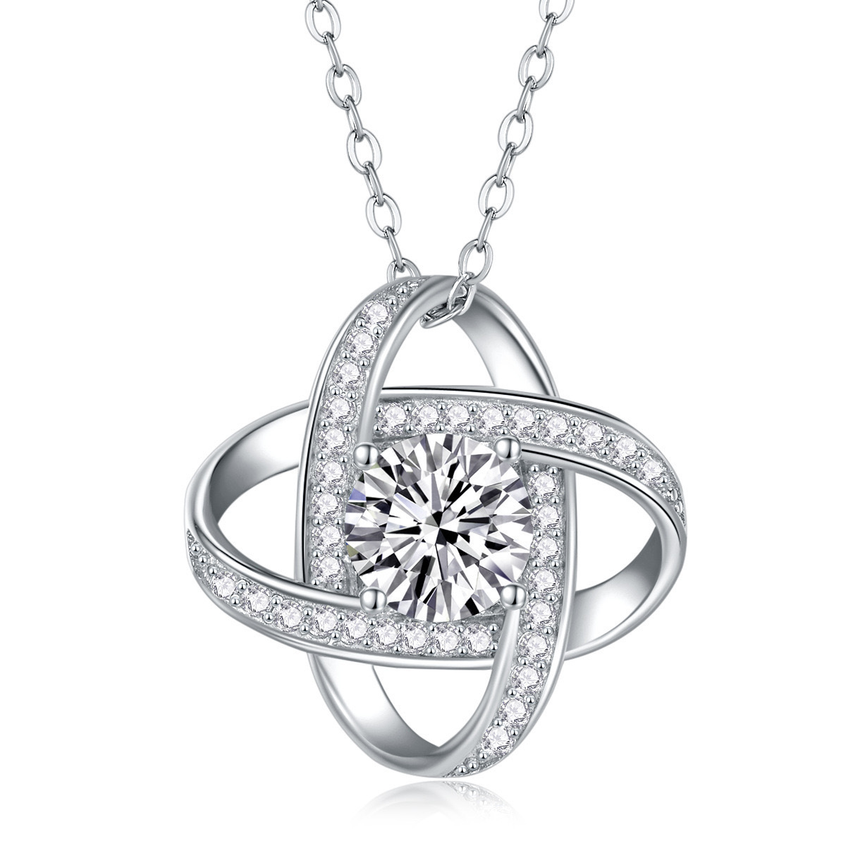 White gold necklace