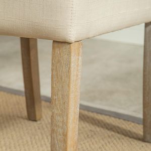 <span class=keywords><strong>Chaise</strong></span> de salle à manger italienne à dossier haut en tissu tufté avec pieds en bois, design bois, couleur anthracite, lot de 2, prix le plus bas - Product Image 6
