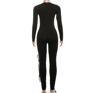 2025 New Trendy Boutique Fashion Langarm Schnürung Einteiliger Spiel anzug Jumps uit - Product Image 6