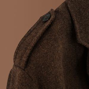 Cappotto Invernale da Donna su Misura, Classico Stile Cacciatore, 460g 100% Lana, Tessuto Grezzo - Product Image 2