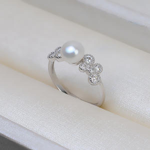 Han Handmade S925 Silver <b>Open</b> <b>Ring</b> for Women DIY Pearl Accessories 5-6 Pearl Jewelry Empty Tray 217 - Product Image 3