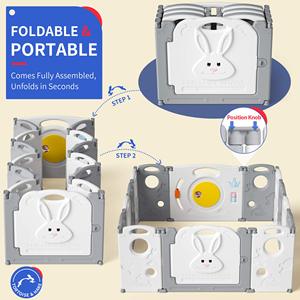 ABST Hot Sales Children Security Gate Baby Fences Kids Play <strong>House</strong> Large Playpen for Babies - Product Image 3