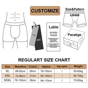 Custom High Elastic 4cm logo tailleband polyester ademende bulk heren boxershorts spandex onderbroeken print slips Careuokin - Product Image 5