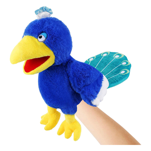 ตุ๊กตาทูแคนสีน้ำเงิน ปากเปิดได้ ขนนุ่มสีเหลือง ของเล่นตุ๊กตาสัตว์นุ่มนิ่ม อุปกรณ์เล่านิทาน ขายส่ง - Product Image 1