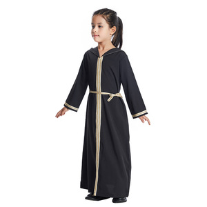 Abaya à capuche pour enfant musulman, <span class=keywords><strong>Djellaba</strong></span> de l'Aïd, Ramadan, robe pour fille, Kaftan marocain, vêtements islamiques, robe arabe, Dubaï, Turquie, Abayas, robe - Product Image 6
